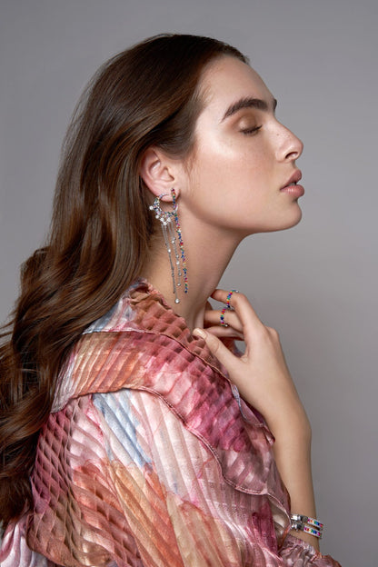 עגיל ירח וכוכבים COLOUR GLAM