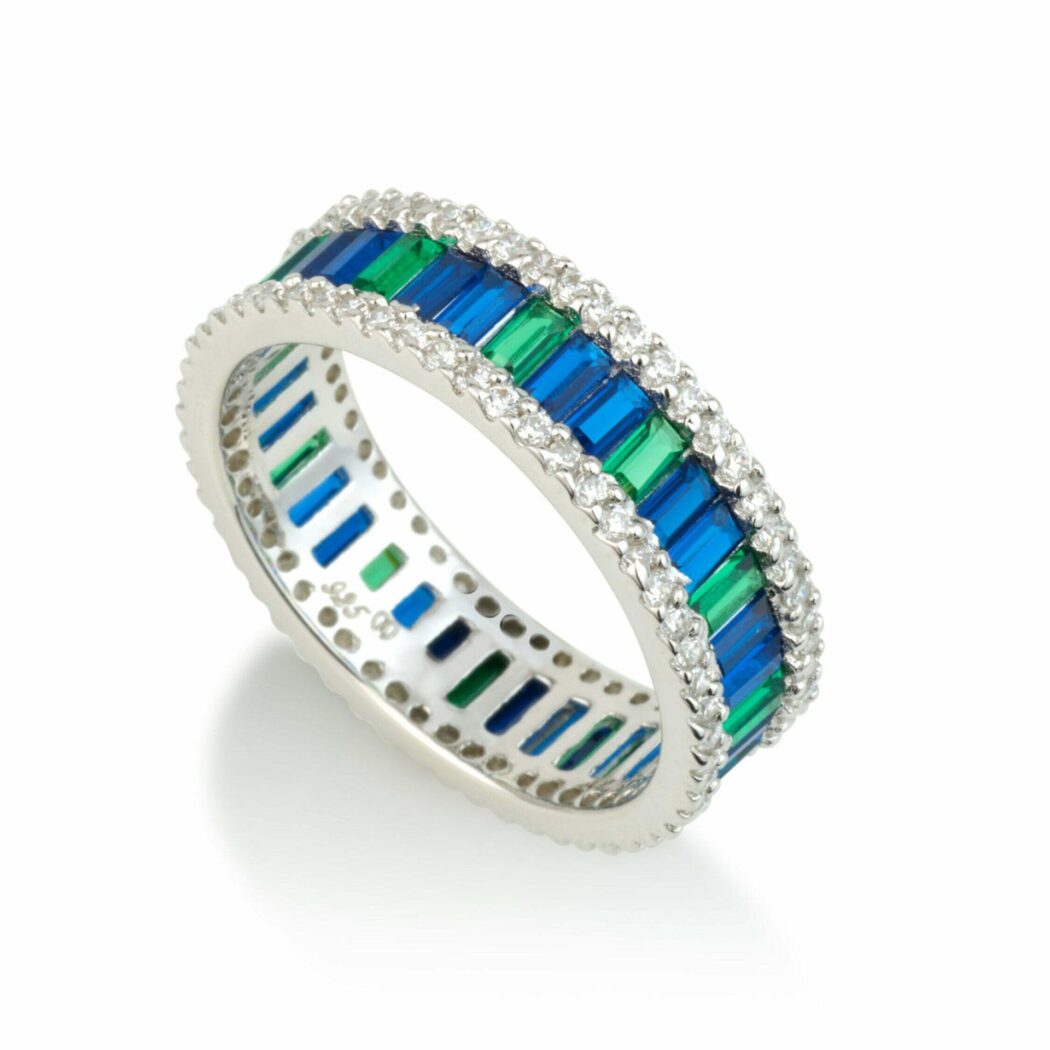 טבעת כחול ירוק