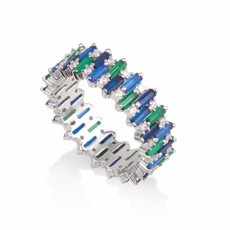 טבעת באגטים כחול ירוק